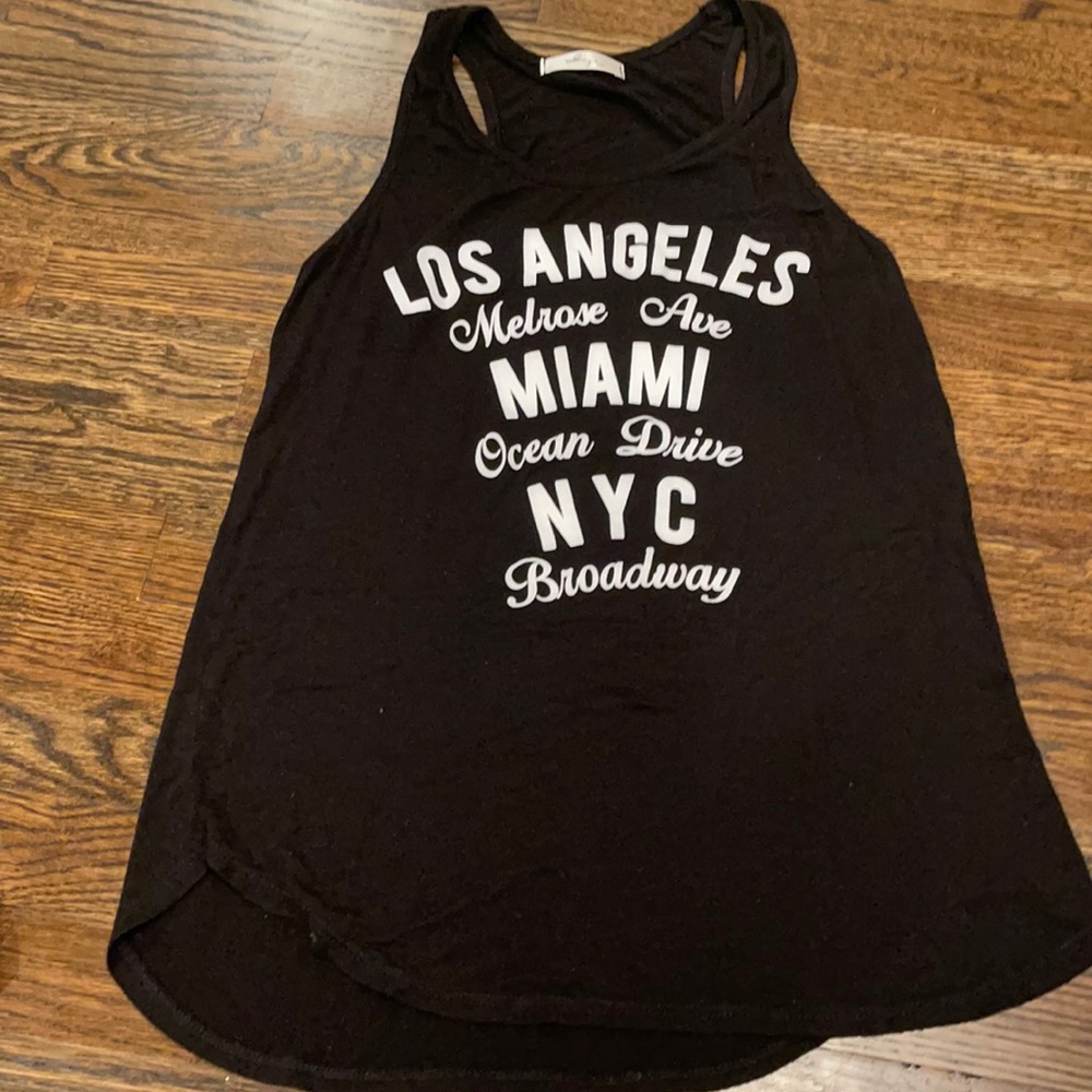 Black tank top